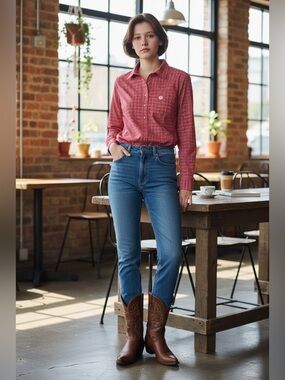 Cinch Geo Print Long Sleeve Button Down Stretch Western Shirt Country Cowgirl
